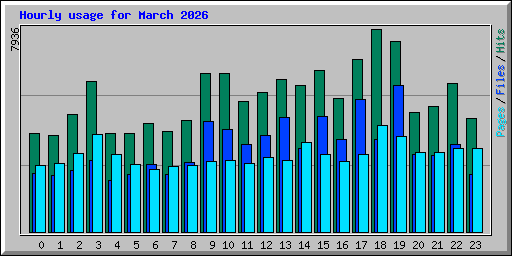 Hourly usage for March 2026